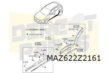 Mazda	CX-3 (4/15 - 2/22) (DK) 2/18- voorportierlijst Links o beschikbaar voor biedingen