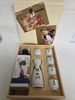 Sake set met fles 1l Rashomon, ongeopend en ongebruikt, Ophalen