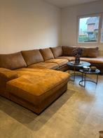 Mooie hoekzetel – 8 zit – Cognac bruin - In zeer goede staat, Huis en Inrichting, Zetels | Zetels, Ophalen, 100 tot 125 cm, Hoekbank