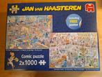 2 Jan van Haasteren-puzzels, elk 1000 stukjes, 1 doos, Ophalen, Zo goed als nieuw, Legpuzzel