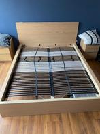 Bed Malm + 2 lattenbodems Leirsund, Huis en Inrichting, Slaapkamer | Bedden, Ophalen, Overige kleuren, Tweepersoons, Zo goed als nieuw