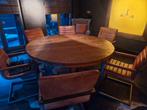 tafel, Huis en Inrichting, Ophalen, Zo goed als nieuw, Rond, Teakhout