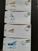 2001: 4 FDC 2985/88 Vogels type "Buzin" Bfr/€, Postzegels en Munten, Postzegels | Europa | België, Kunst, Gestempeld, Zonder stempel
