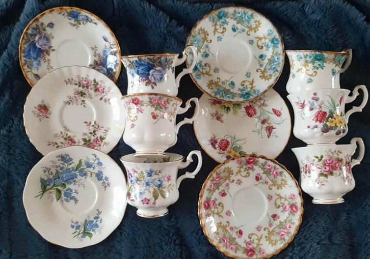 Royal Albert Prachtige 6 kop en schotels. Nieuw., Antiek en Kunst, Antiek | Servies los, Ophalen of Verzenden