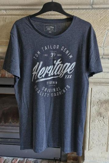 Tom Tailor-Heren tshirt KM-maat L-antracite grijs - NIEUW beschikbaar voor biedingen