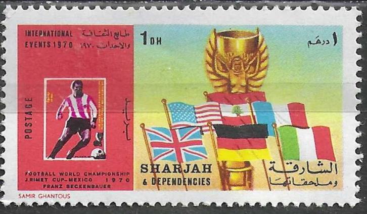 Sharjah 1972 - Stampworld 719 - Wereldbeker Voetbal (ST), Postzegels en Munten, Postzegels | Azië, Verzenden