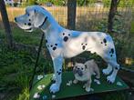 Polystere honden carnaval poppen, Ophalen