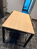 Hoge tafel en stoelen, Ophalen