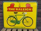 Emaille bord The Raleigh Nottingham England Bicycles, Verzamelen, Ophalen of Verzenden, Gebruikt, Reclamebord