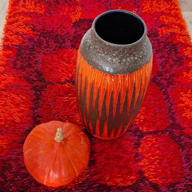 Zeldzame West Germany Fatlava vaas Scheurich |  553-38, Antiek en Kunst, Antiek | Keramiek en Aardewerk, Ophalen