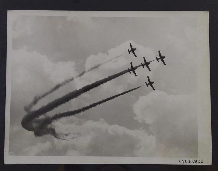 Red Pelicans 1962 foto airshow : genummerd, Verzamelen, Foto's en Prenten, Zo goed als nieuw, Foto, Overige onderwerpen, 1960 tot 1980