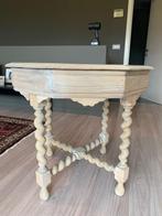 Bijzettafel in gewitte eik, Ophalen, Gebruikt, 55 tot 75 cm, 60 cm of meer