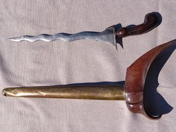 Luxueuze Keris of Kris Damascus staal beschikbaar voor biedingen