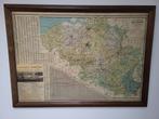 Grote antieke kaart Chemin de fer Belge, Collections, Comme neuf, Enlèvement ou Envoi