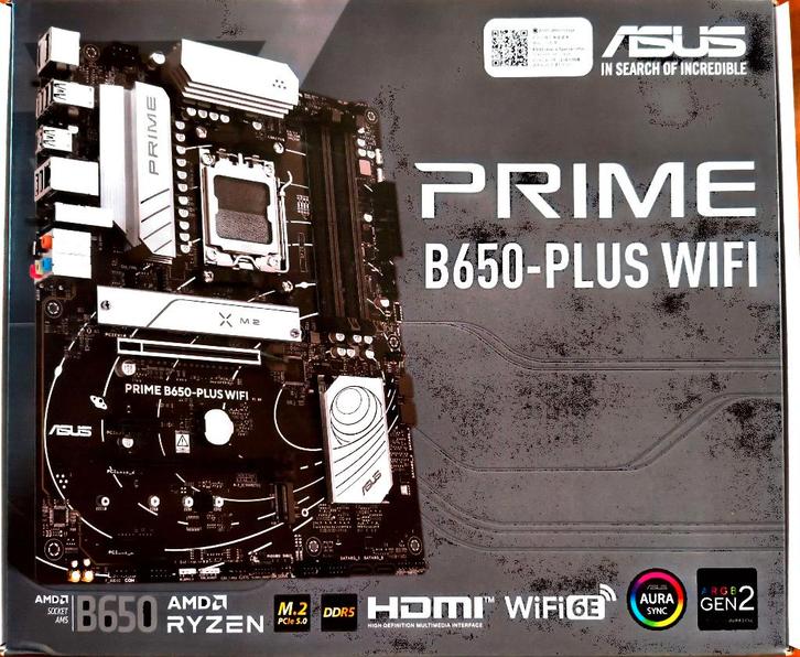 ASUS Prime B650-PLUS WIFI - Nieuw, Computers en Software, Moederborden, Nieuw, AMD, DDR5, Ophalen