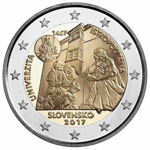2 euros Slovaquie 2017 - Université d'Istropolitana (UNC), Timbres & Monnaies, Monnaies | Europe | Monnaies euro, Monnaie en vrac