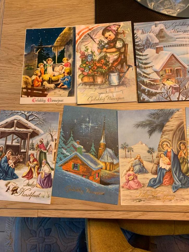 Zeer oude kaartjes van Gelukkig Nieuwjaar, Verzamelen, Postkaarten | Themakaarten, Ophalen of Verzenden