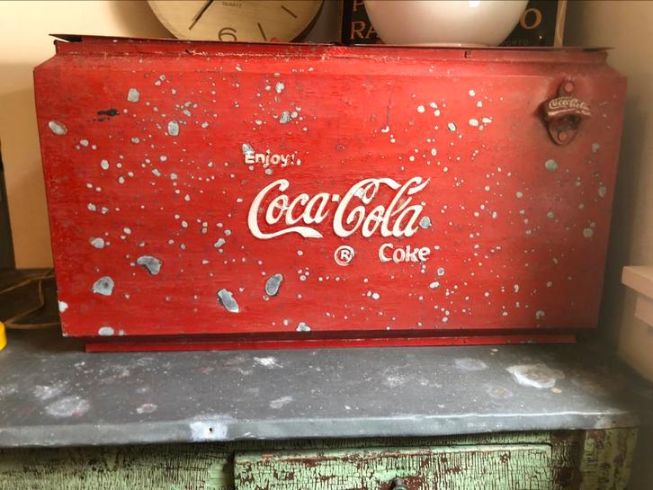Coca-Cola cooler, vintage, zeer mooi en decoratief, Verzamelen, Merken en Reclamevoorwerpen, Zo goed als nieuw, Ophalen