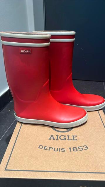 Aigle Regenlaarzen Rood maat 36, Aigle, Comme neuf, Enlèvement, Bottes