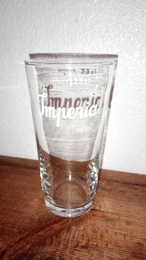 Brasserie bière ancien verre Imperial, Collections, Marques de bière, Comme neuf, Verre ou Verres, Autres marques, Enlèvement ou Envoi