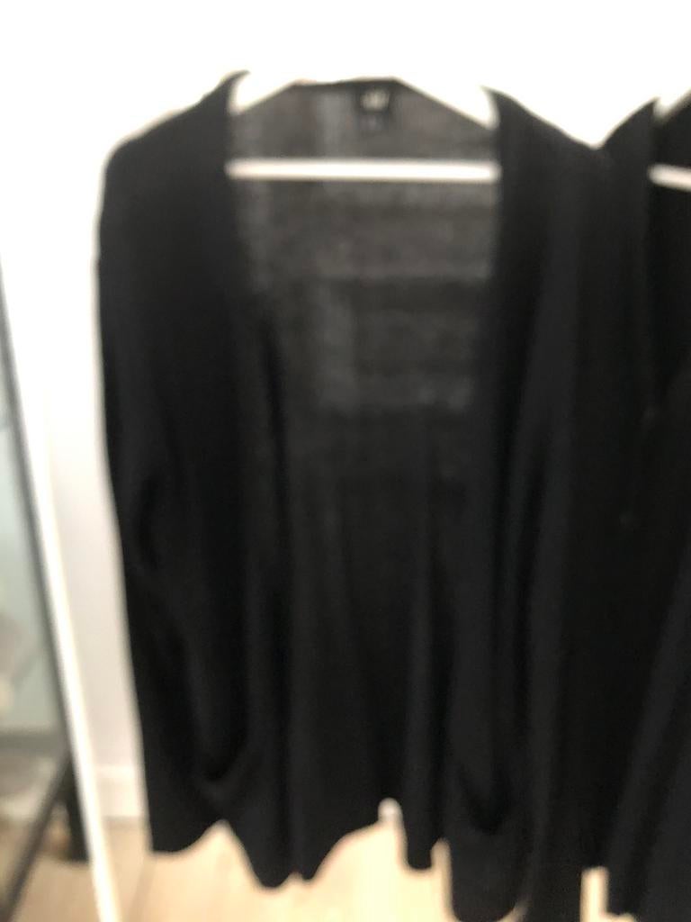 DAMES CARDIGAN VEST LANG ZWART TRICOT OPEN XL NIEUW, Ophalen of Verzenden, Nieuw, Maat 46/48 (XL) of groter, Zwart