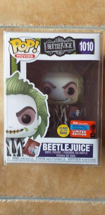 Horror funko pop glow beetlejuice convention exclusive funko beschikbaar voor biedingen