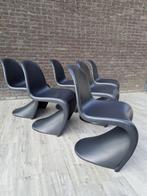 6 Vitra Verner Panton stoelen - gemerkt 160/stuk, Ophalen, Kunststof, Zwart, Design