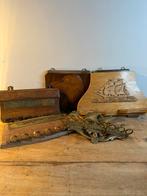 Ensemble de râteliers muraux pour pipes : bois et laiton, Enlèvement, Utilisé, Bagues de cigare