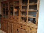 Teakhout vitrine kast, Huis en Inrichting, Ophalen, Gebruikt, 200 cm of meer, Glas