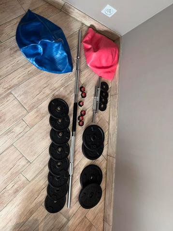 Halterset 50kg, Sport en Fitness, Ophalen, Nieuw, Halterset