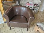 Fauteuil style crapaud cuir, Ophalen of Verzenden