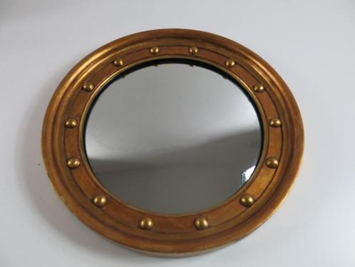 Miroir de majordome rond en bois doré, Antiquités & Art, Antiquités | Accessoires de maison, Enlèvement ou Envoi
