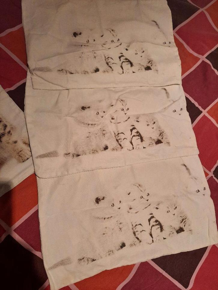 Kussensloop, Huis en Inrichting, Slaapkamer | Beddengoed, Gebruikt, Hoeslaken of Sloop, Eenpersoons, Beige, Ophalen