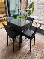 Tuinset bartafel met barstoelen, Ophalen, Rotan, Zo goed als nieuw, Stoel