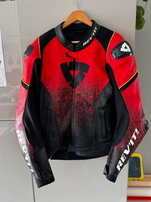 Rev’it Quantum lederen jas, Motoren, Kleding | Motorkleding, Jas | leer, Heren, Tweedehands, Ophalen of Verzenden