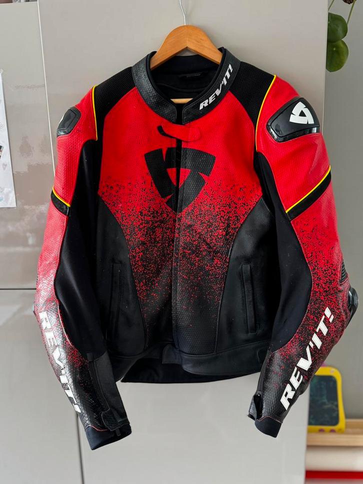 Rev’it Quantum lederen jas, Motoren, Kleding | Motorkleding, Jas | leer, Heren, Tweedehands, Ophalen of Verzenden