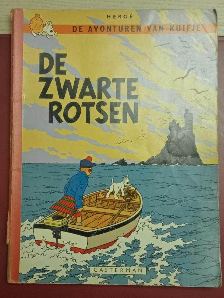 Kuifje-De zwarte rotsen versie (1966), Livres, BD, Utilisé, Une BD, Enlèvement ou Envoi