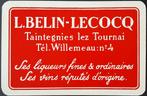 1 Speelkaart  L. Belin-Lecocq, Verzamelen, Ophalen of Verzenden