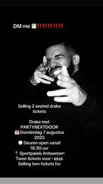 Drake and partynextdoor tickets, Tickets & Billets, Deux personnes, Août