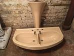 lavabo double en porcelaine beige de 1975, Comme neuf, Lavabo, Enlèvement