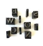 lot oude drukletters in ijzer, Ophalen of Verzenden