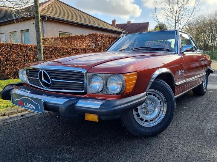 Mercedes 450 SL/1974/66886km/4.5L V8/Cabrio Hardtop, Auto's, Mercedes-Benz, Bedrijf, Te koop, SL, Bluetooth, Elektrische ramen