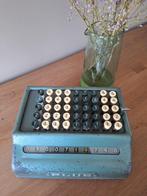 Unieke vintage PLUS mechanische rekenmachine - industrieel j, Antiek en Kunst, Ophalen of Verzenden