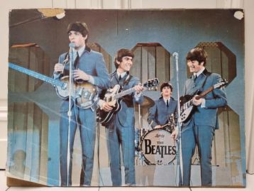 Vintage poster The Beatles op mdf plaat beschikbaar voor biedingen