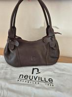 NEUVILLE bruine LEDER handtas, Handtassen en Accessoires, Ophalen of Verzenden, Zo goed als nieuw, Handtas