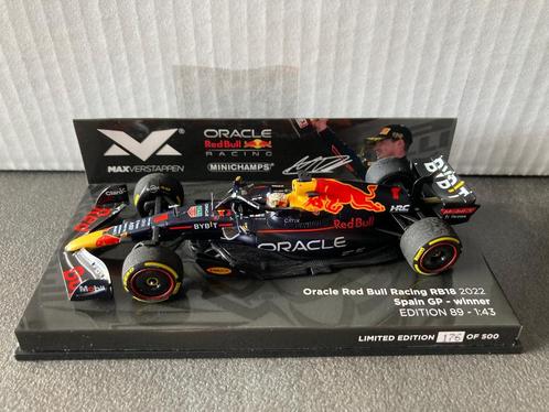 Max Verstappen 1:43 editie 89 Winner Spain GP 2022 RB18, Verzamelen, Automerken, Motoren en Formule 1, Nieuw, Formule 1, Ophalen of Verzenden
