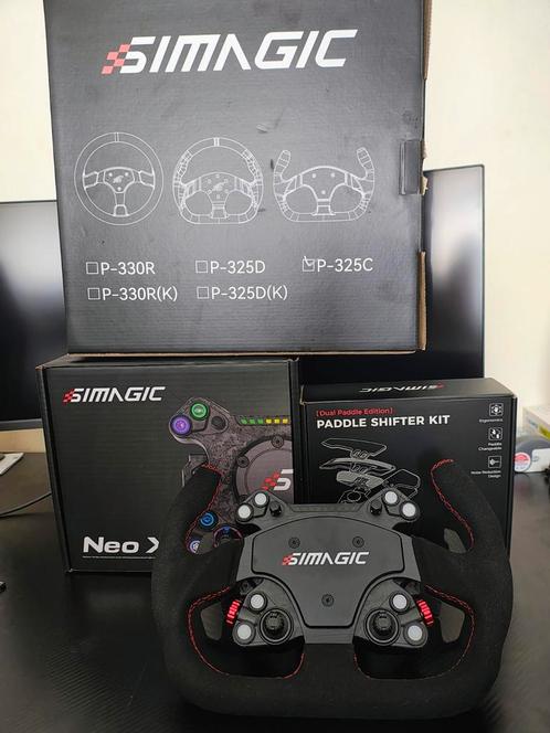 Simagic hub neo x + GT Alcantara wiel, Computers en Software, Joysticks, Zo goed als nieuw, Ophalen