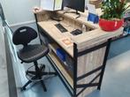Unieke industriele balie, toog van steigerhout en staal, Ophalen, Nieuw in verpakking, Toonbank