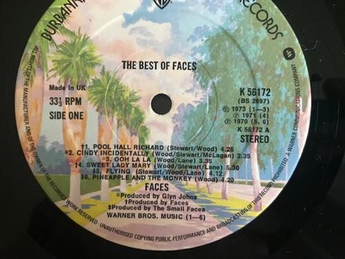 LP THE BEST OF FACES IN VERKEERDE FOREIGNER HOES ROD STEWART, Cd's en Dvd's, Vinyl | Rock, Zo goed als nieuw, Poprock, 12 inch