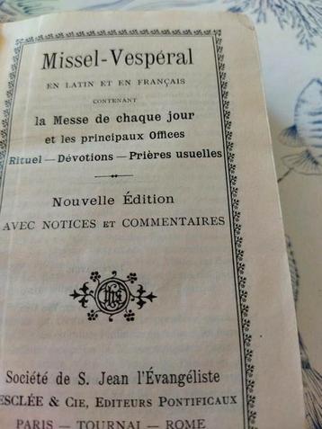 Missel vespéral latin et français, Enlèvement ou Envoi